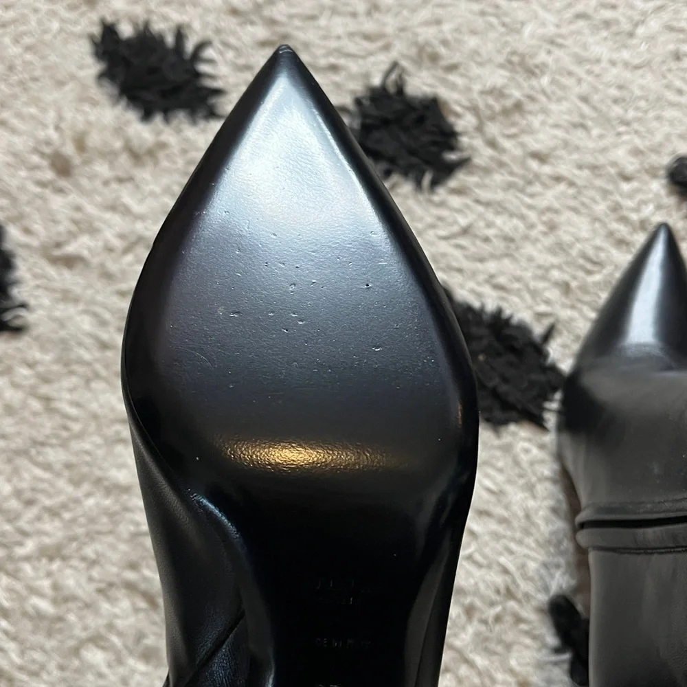 Saint Laurent size 37 Lexi 90 Zip Bootie gorgeous black ankle booties - Picture 7 of 14